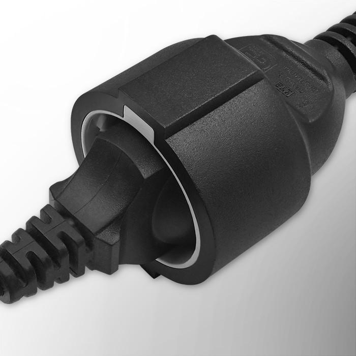 Actual product image Qoltec Adapter IEC 320 C14 SCHUKO 0.15M (C14, CEE 7/4, CEE 7/7)