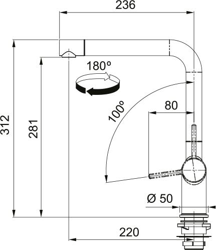 Actual product image Franke Active Zwart, Grijs