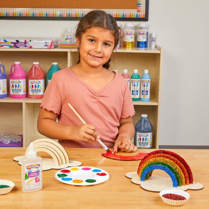 Actual product image Colorations Colouring - Craft and decorate your own wooden rainbow, set