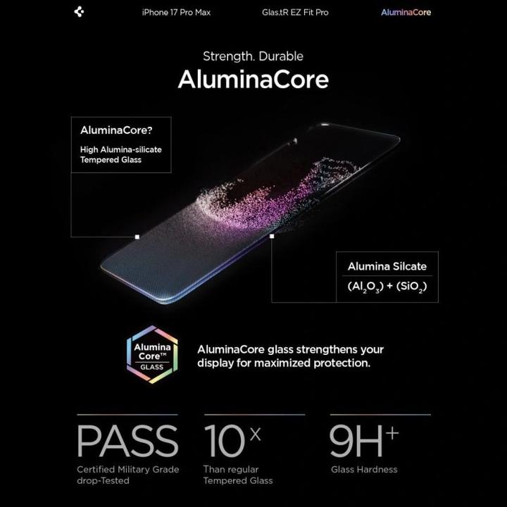 Produktbild Spigen Glas.tR EZ-FIT Pro (1 Stk., Apple iPhone 16 Pro Max, Apple iPhone 17 Pro Max)