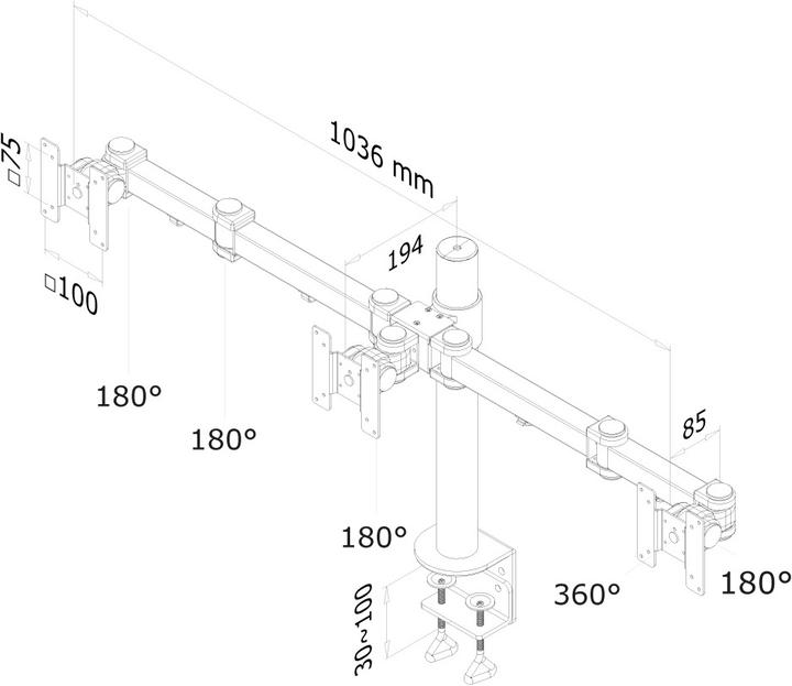 Produktbild Neomounts Fpma-D960d3 (Tisch, 21", 10 kg)