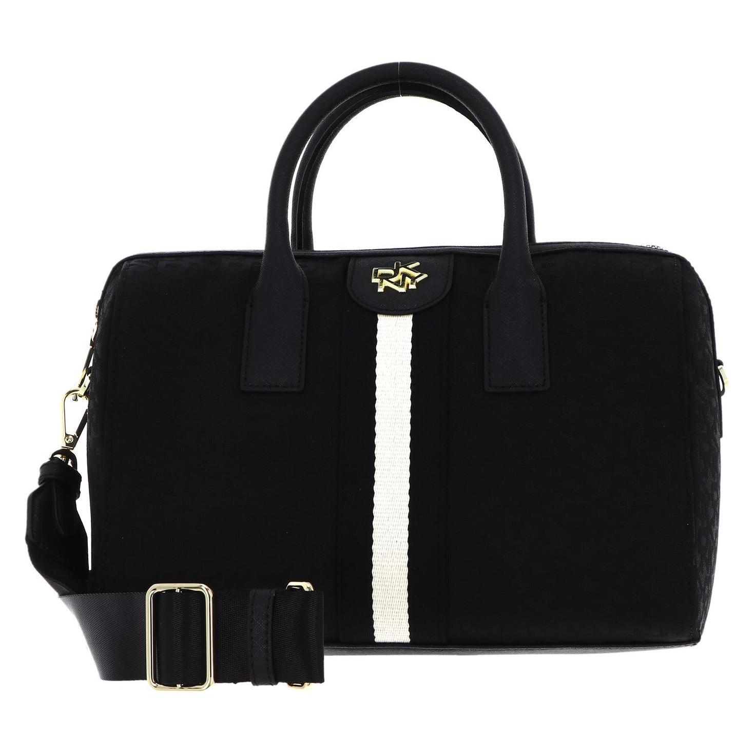 Dkny, Damen, Handtasche, Carol Logo Jqd Md Duffle Bag, Schwarz