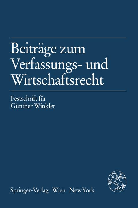 Actual product image Beiträge zum Verfassungs- und Wirtschaftsrecht (German, Bernhard Raschauer, 2012)
