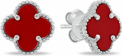 Immagine prodotto Brilio Silver - Beautiful silver earrings Four-leaf clover EA1157WR (Argento)