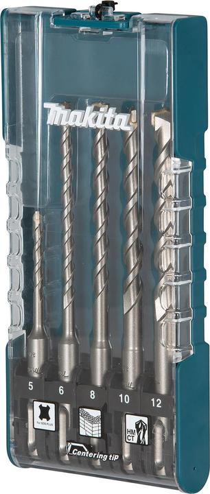 Makita SDS+ Steinbohrer-Set 5-tlg. (5, 6, 8, 8 und 10 und 12 mm)