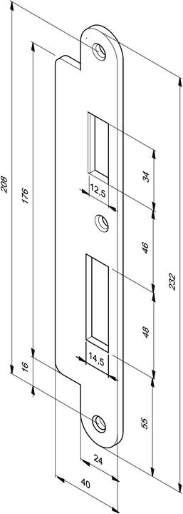 Actual product image effeff striking pads (Door handle)