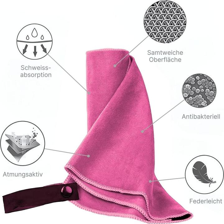 Actual product image Hermex Fitnesshandtuch Mikrofaser-Sporthandtuch Strandtuch Badetuch