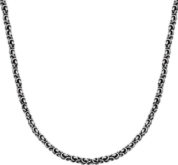 Produktbild Kuzzoi Halskette Massive Männer Königskette Oxidiert 925 Silber (925er Sterling Silber, 50 - 60 cm)