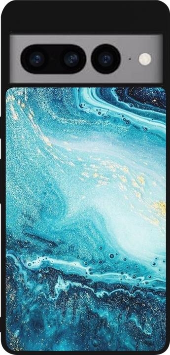 Actual product image PhoneLook Cover Silicone Black Sea Foam Blue (Google Pixel 7 Pro)