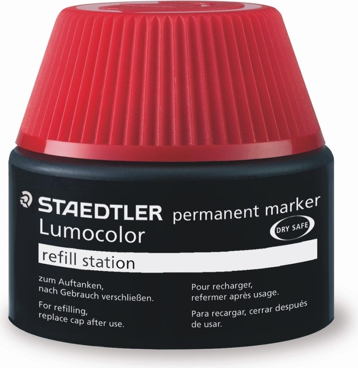 Actual product image Staedtler Lumocolor permanent marker 488 50 refill station for marker 350 and 352, single product, red (Yellow, 1 x)