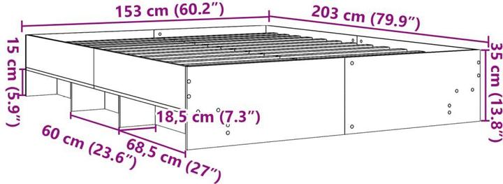 Actual product image vidaXL Bedstead (150 x 200 cm)