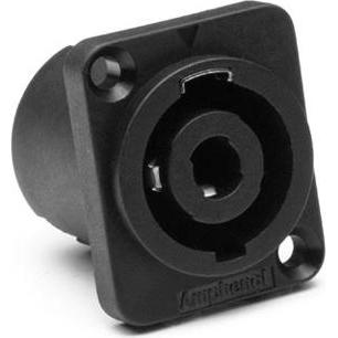Amphenol 4 pole SP series Loudspeaker Socket in D shell, Audio Stecker, Silber