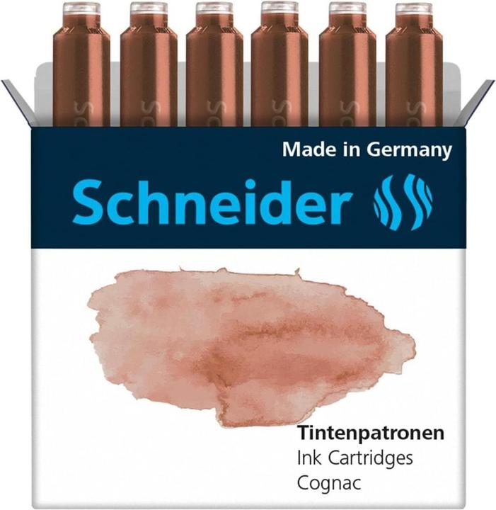 Actual product image Schneider Ink cartridge Callissima 6 pieces, Cognac (6 Piece, Brown)