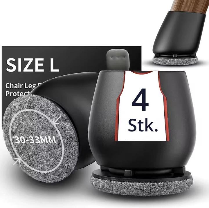 Qmexa Stuhlbein-Stulpen (Filzgleiter, Kunststoffgleiter, 4 Stk.)