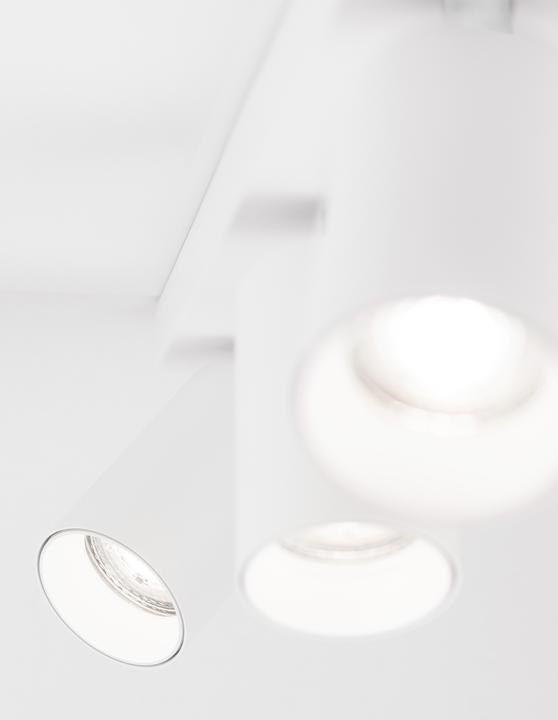 Productafbeelding Nova Luce TOD plafondlamp GU10 triple wit 55x6x12,7cm dimbaar 9012301 (GU10)