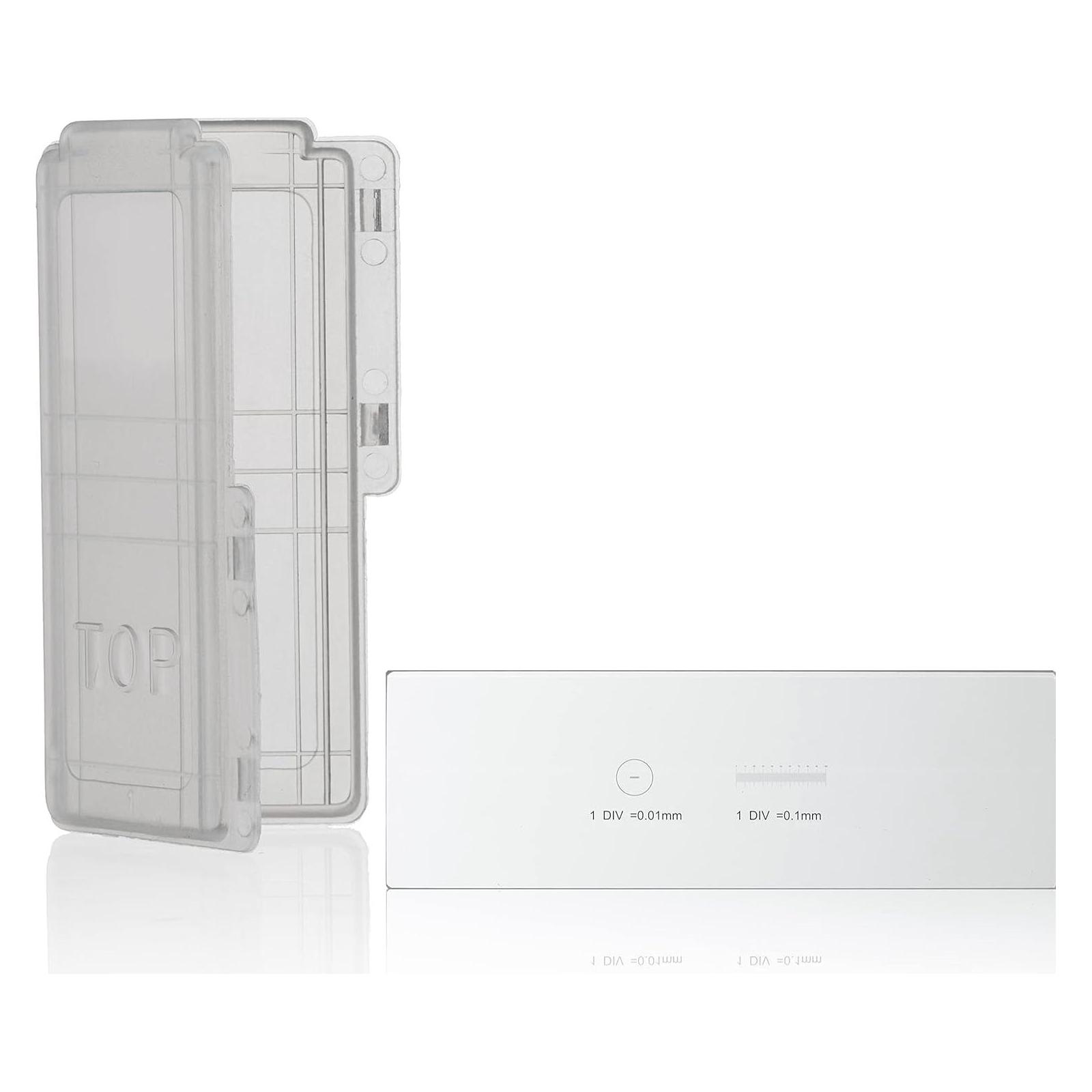 Bresser, Microscoop Accessoires, Optiek Micrometerschaal 1/10 & 1/100 Mm 5916720 Microscoopglaasje