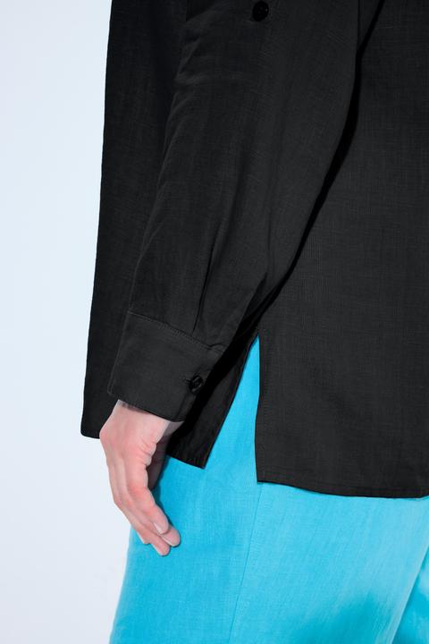 Immagine prodotto Ulla Popken Blusa in lino con colletto aperto e maniche lunghe (42, 44)