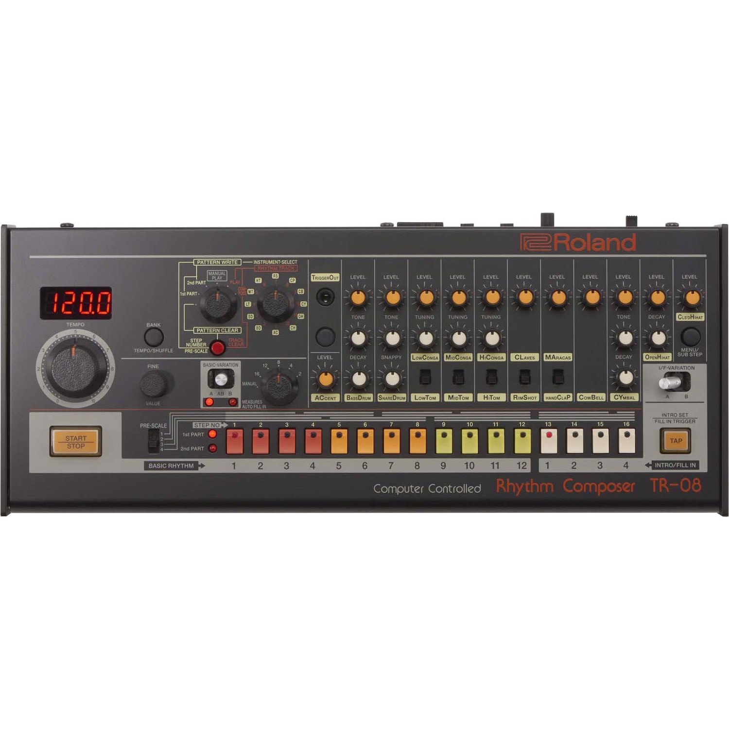 Roland TR-08, Synthesizer, Schwarz