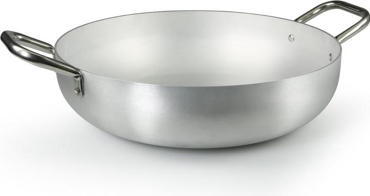 Barazzoni Padella per induzione, alluminio puro, manico in acciaio, produzione italiana (Padella per friggere, Alluminio)
