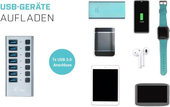 Produktbild i-tec U3CHARGEHUB7 (USB-B, 7 Ports)