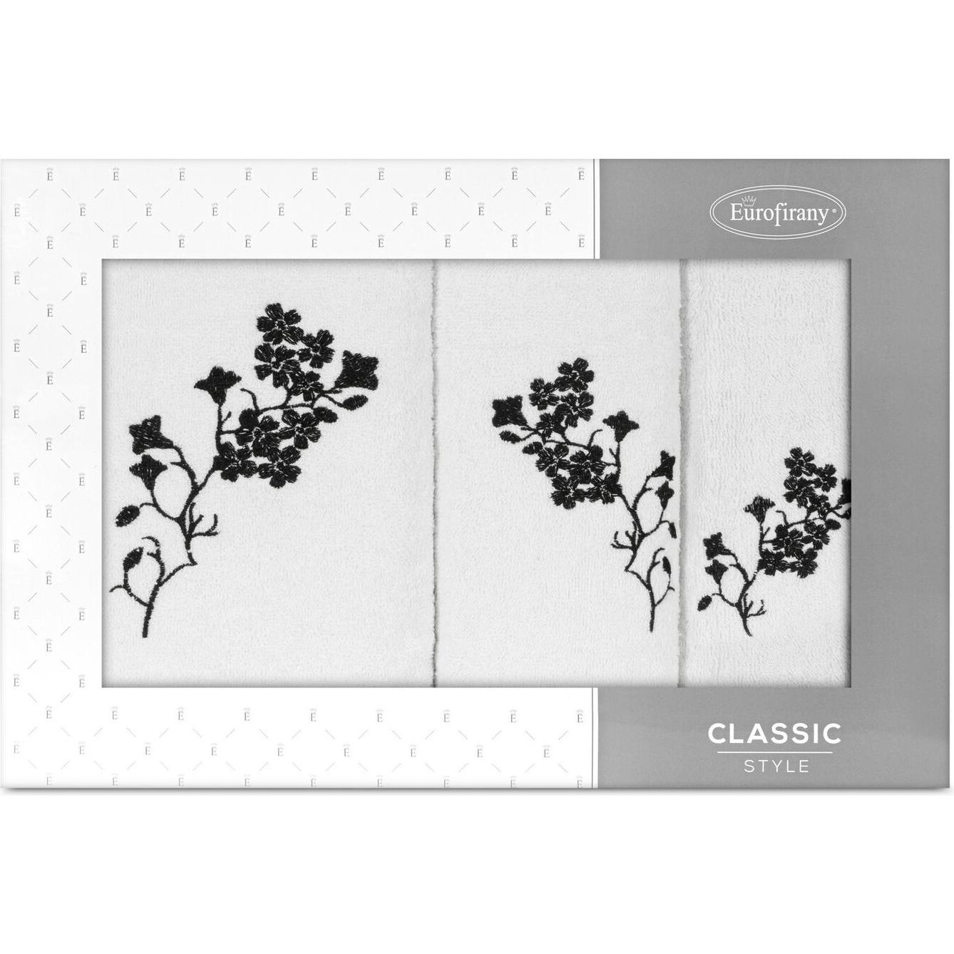 Thumbnail - Eurofirany, Frotteewäsche, RE/KPL/3/BLOSSOM 380 B+SCHWARZ