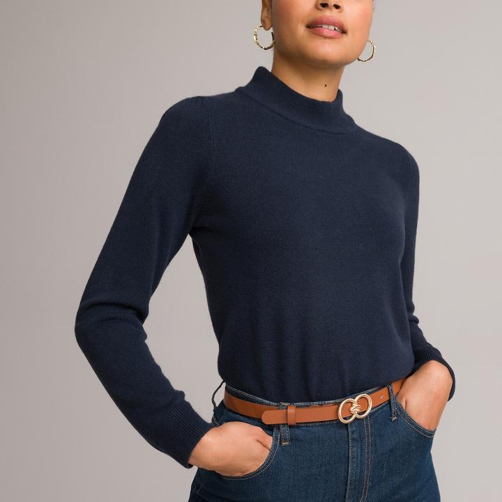 Actual product image Anne Weyburn Stand-up collar jumper in soft knitwear (40, 42)