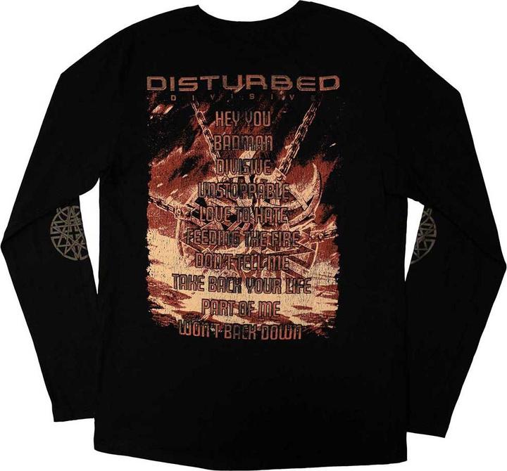 Actual product image Disturbed Unisex Adult European Tour '23 Divisive Long-Sleeved T-Shirt (S)