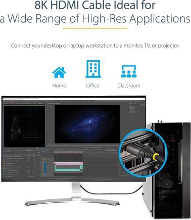 Image du produit StarTech HDMI (Typ A) — HDMI (Typ A) (0.50 m, HDMI, 2.1)