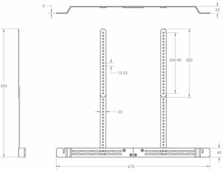 Produktbild Flexson TV-Halterung für Sonos Arc & Sonos Arc Ultra (1 Stk., Wandmontage, Nicht beweglich)