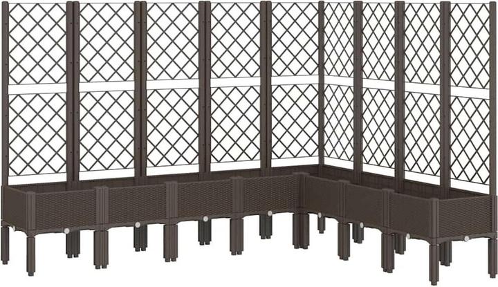 Image du produit vidaXL Bac à plantes avec treillis PP