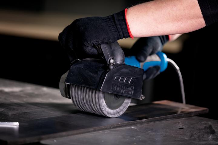 Actual product image Scheppach Metal wire brush (ultra-thin steel wire)