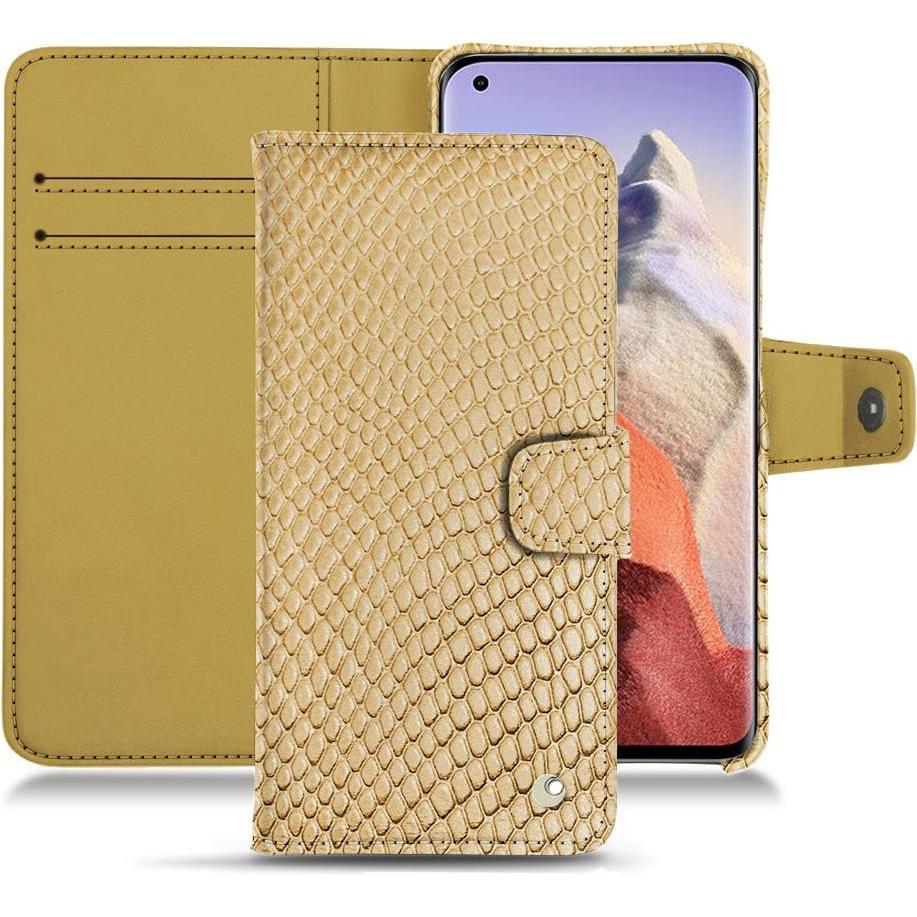 Noreve Lederschutzhülle Wallet (Xiaomi Mi 11 Ultra), Smartphone Hülle, Beige