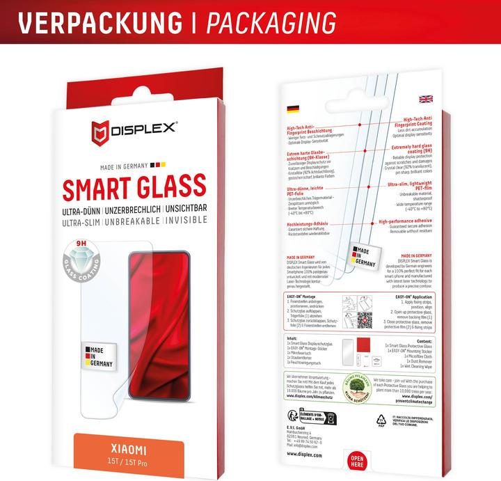 Produktbild Displex Smart Glass 2D (1 Stk., Xiaomi 15T, Xiaomi 15T Pro)