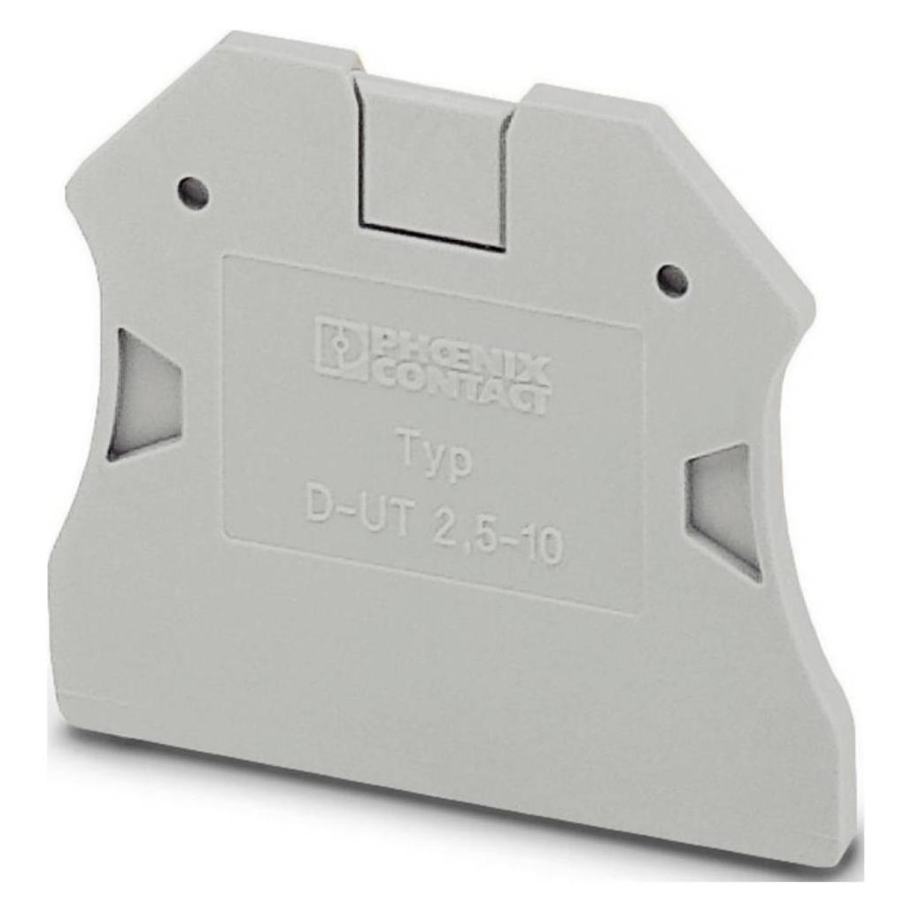 Phoenix Contact Grigio Materiale Installazioni Elettriche, D-Ut 2,5/10 Endplate