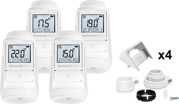Actual product image Honeywell EVO-TRV4 Evohome Heizkörperthermostat-Set