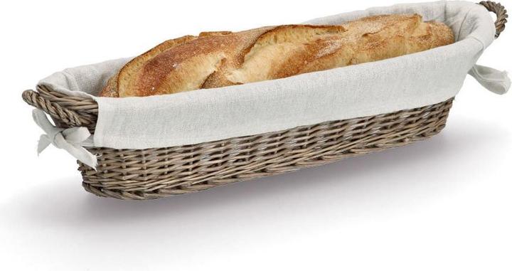 Produktbild Zeller Present Baguette-Korb mit Beutel, Weide/Canvas
