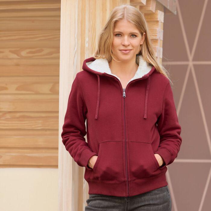 Produktbild Artime Sweatjacke mit Teddy-Futter, Kapuze und Känguru-Taschen (S)