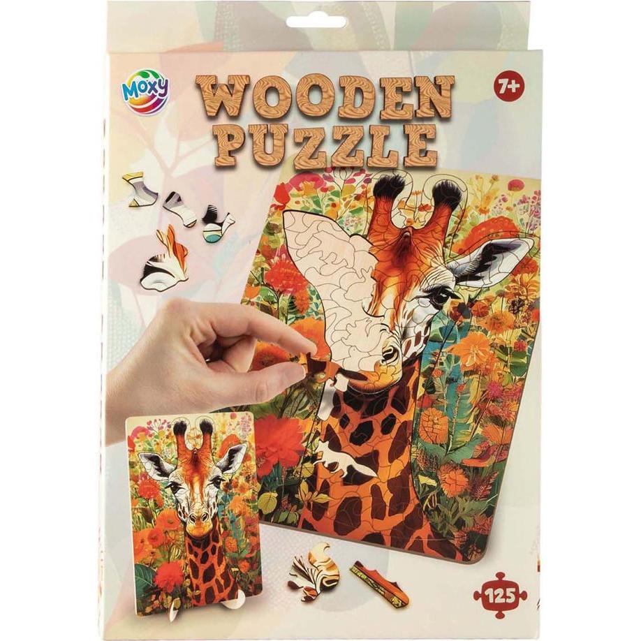 Grafix Holzpuzzle Giraffe - Einzigartige Formen - 130 Teile. (130 pezzi)