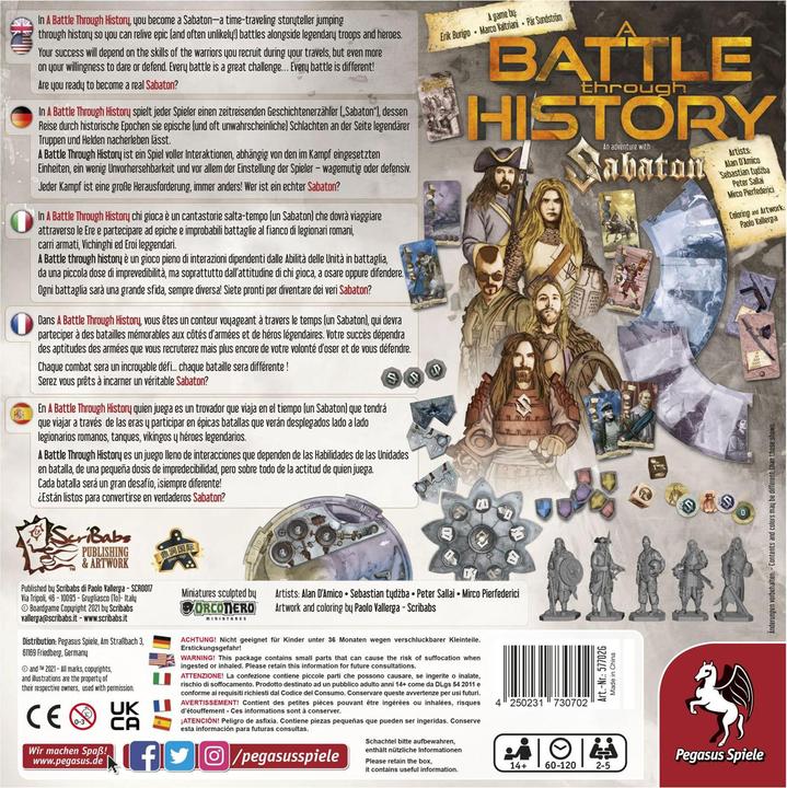 Productafbeelding Pegasus 57702G - Een strijd door de geschiedenis - Het Sabaton bordspel (DE/EN/FR/IT/ES Editie) (Duits, Engels, Frans, Italiaans, 2 - 5 Spelers)