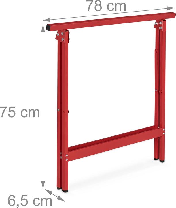 Actual product image Relaxdays 2x folding trestle (78 cm, 40 cm)