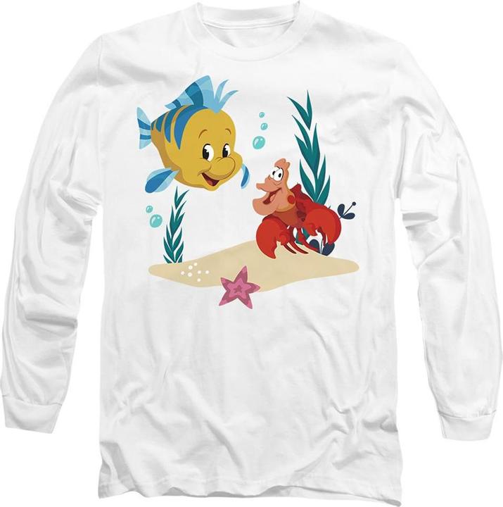 Immagine prodotto The Little Mermaid Maglietta Flounder e Sebastian Adulto Unisex (M)