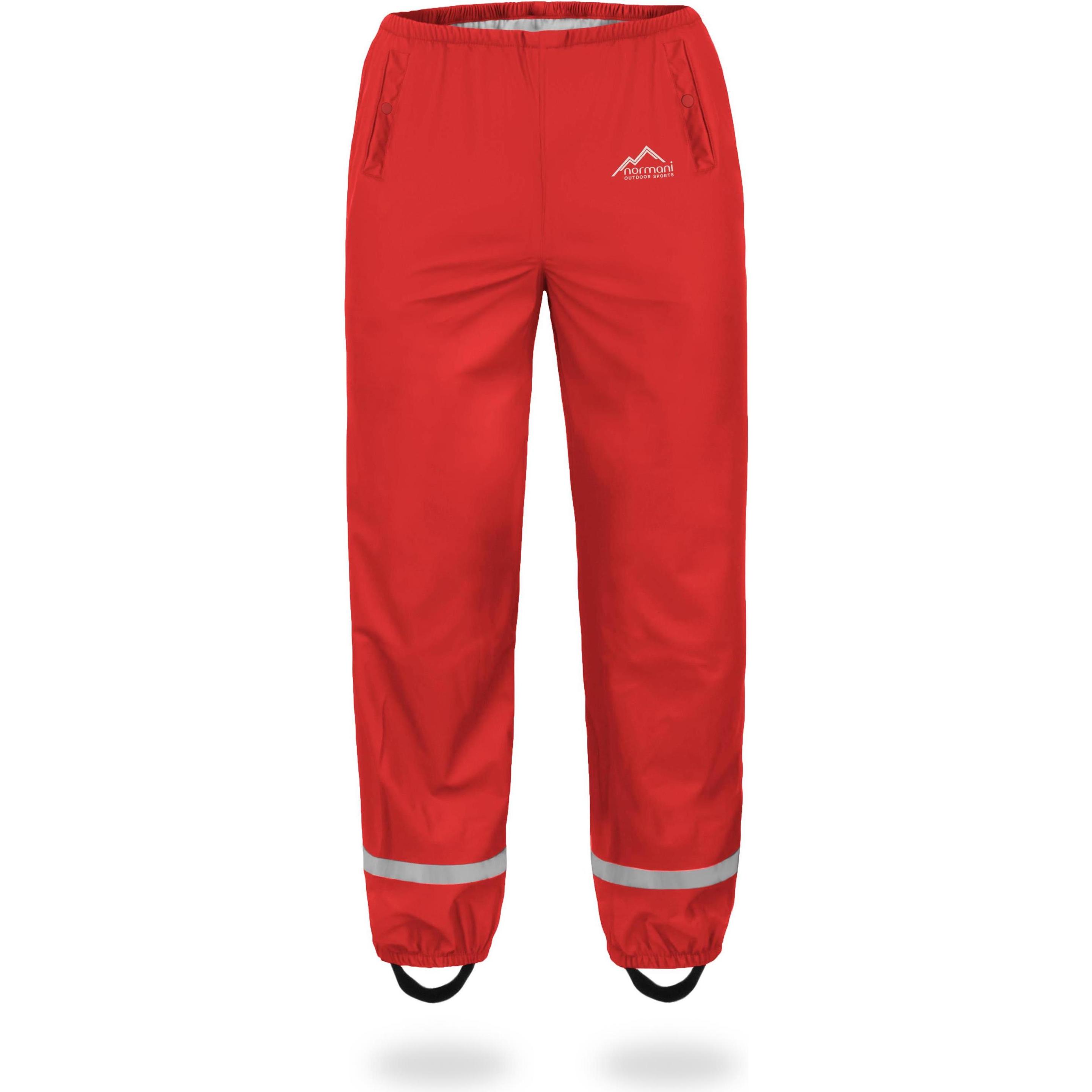 Thumbnail - Normani, Herren, Outdoorhose, Kinder Regenhose York - 1141 (104), Rot, 104