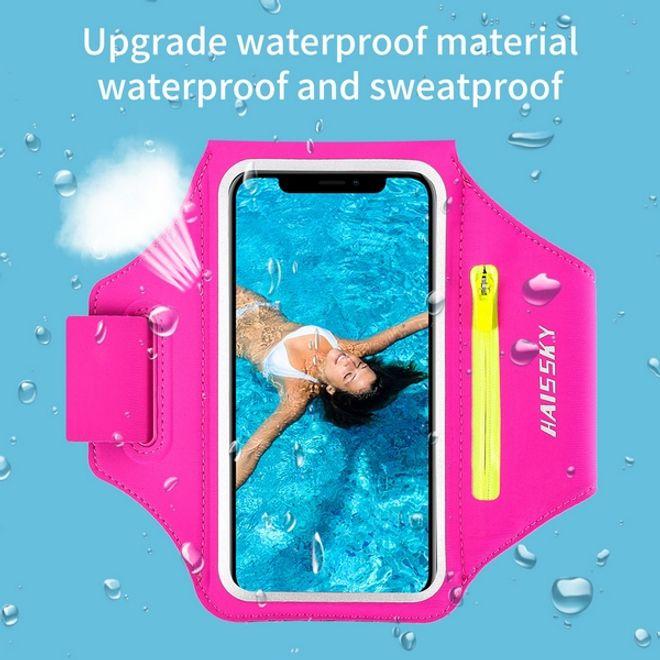 Actual product image Haissky Sport wristband with compartment for AirPods charging case