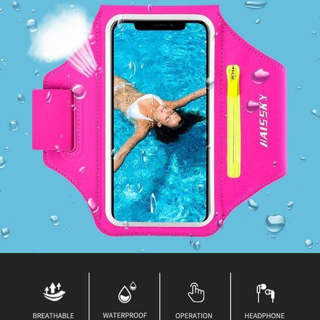 Actual product image Haissky Sport wristband with compartment for AirPods charging case