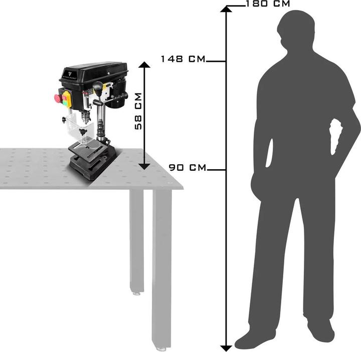 Produktbild Stahlwerk Säulenbohrmaschine BD-350 ST 350W Leistung 620-2.620 U/min Ø 13 mm