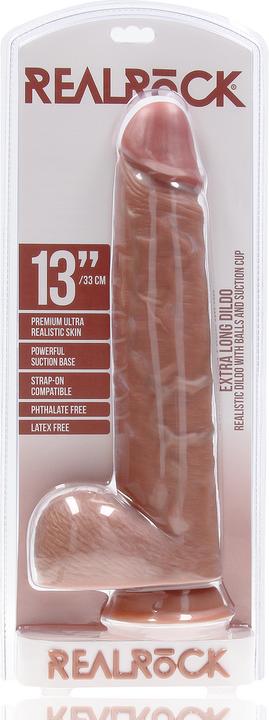Actual product image RealRock Extra Large Straight with Balls 13 / 33 cm - Tan