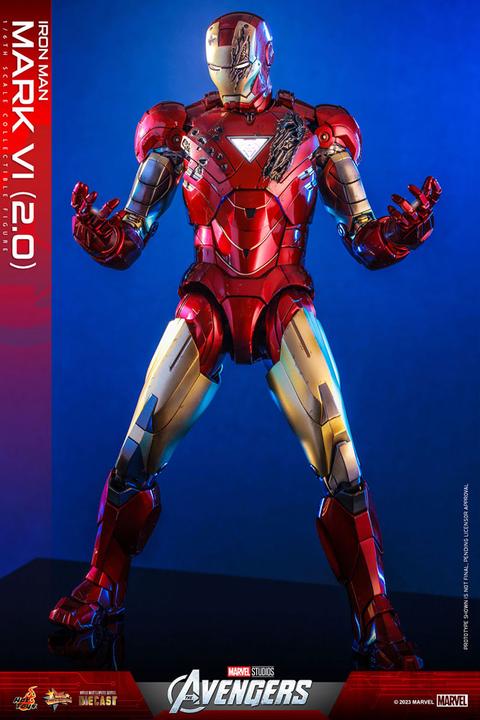 Actual product image Hot Toys Marvel's - The Avengers "Iron Man Mark VI (2.0)" 1/6 Diecast Action Figure 1/6