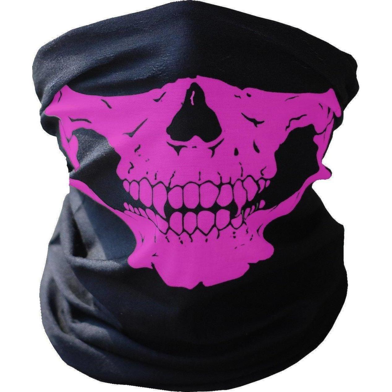 JTI Rosa Skelettmaske / Schal / Schal Halloween - Skelettmaske