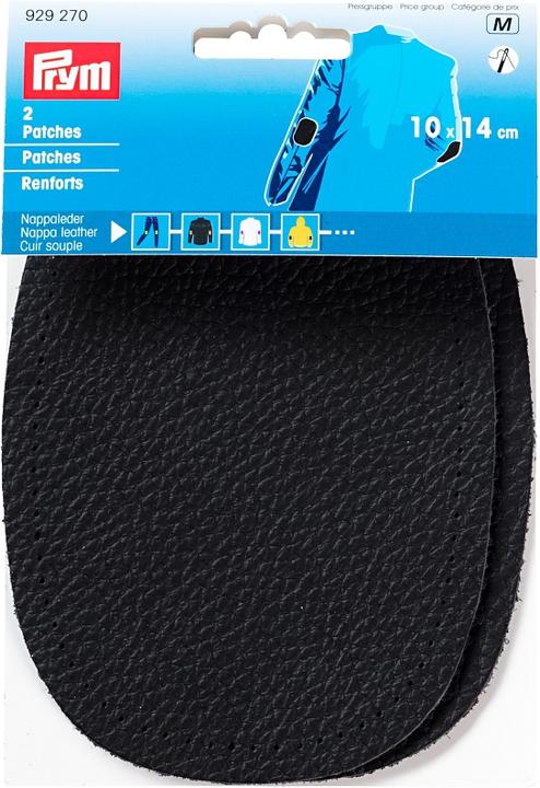 Prym Patches Nappaleder, schwarz 10 x 14 cm, 2 Stk., zum Aufnähen (2 x)