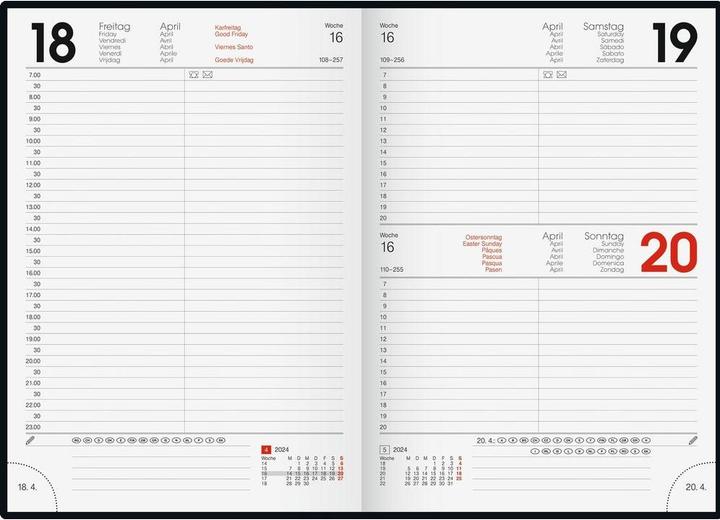 Produktbild Stewo Geschäftsagenda Diary Square 2026, Blau, Detailfarbe (A5, 1 Tag / 1 Seite)